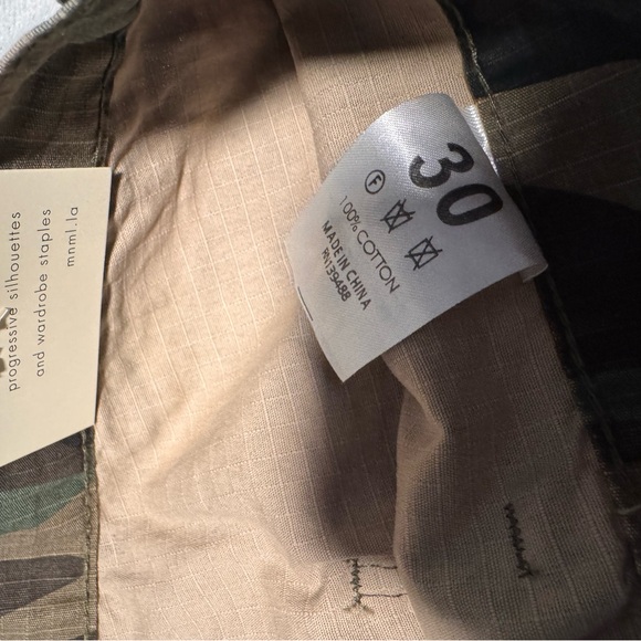 MNML Tan and Green Cargo Pants - Picture 3 of 7